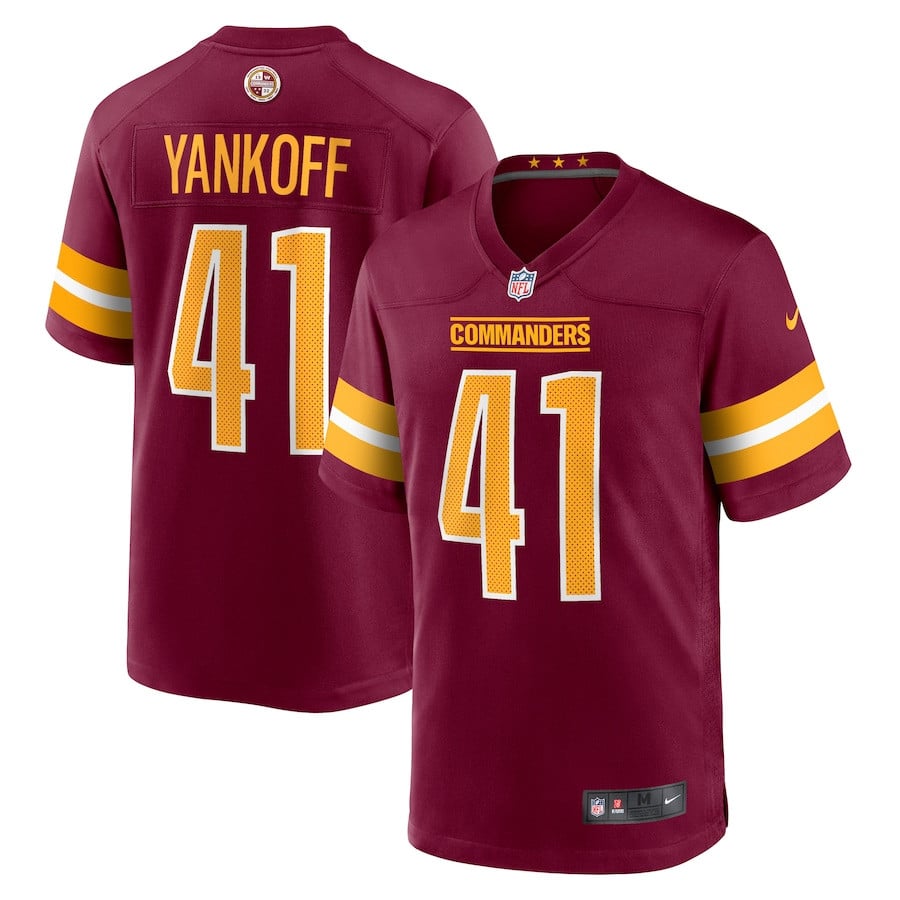 Colson Yankoff 41 Washington Commanders Game Men Jersey - Burgundy JS3338 nicesnker