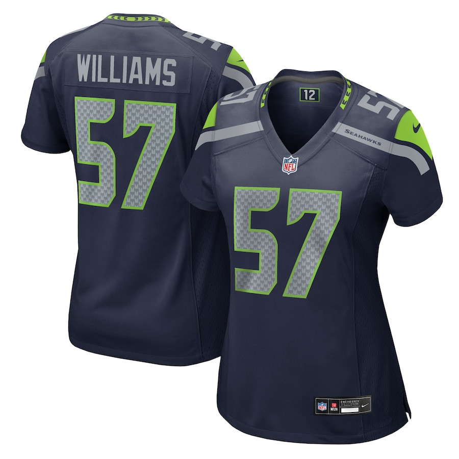 Connor Williams 57 Seattle Seahawks Women's Team Game Jersey - College Navy JS8066 nicesnker