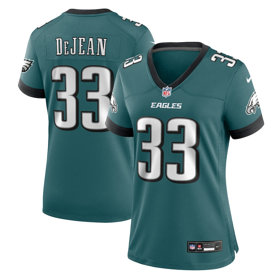 Cooper DeJean 33 Philadelphia Eagles Women's Team Game Jersey - Midnight Green JS4614 nicesnker