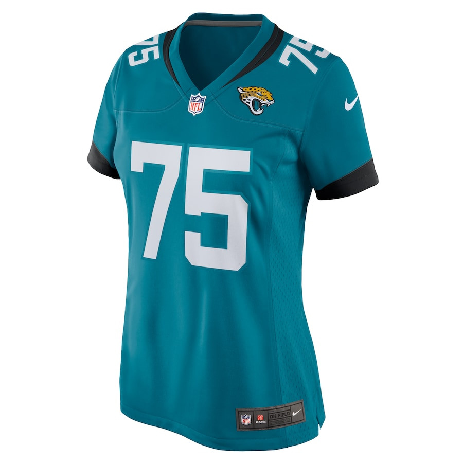 Alternative view of Cooper Hodges 75 Jacksonville Jaguars Women's Game Jersey - Teal JS2293 nicesnker