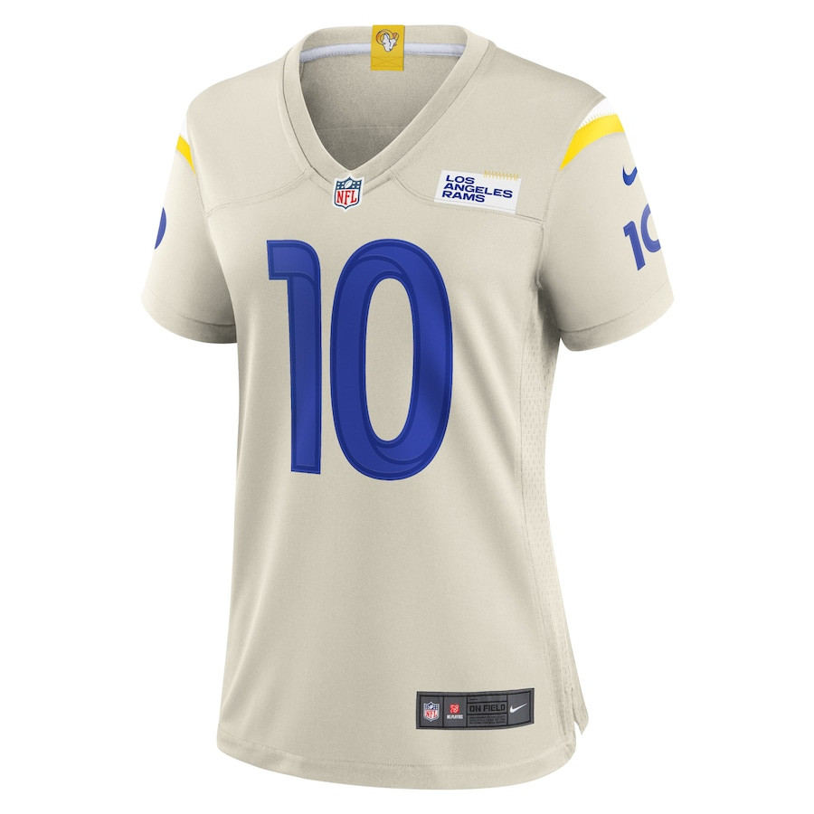 Alternative view of Cooper Kupp 10 Los Angeles Rams Women Game Jersey - Bone JS3284 nicesnker