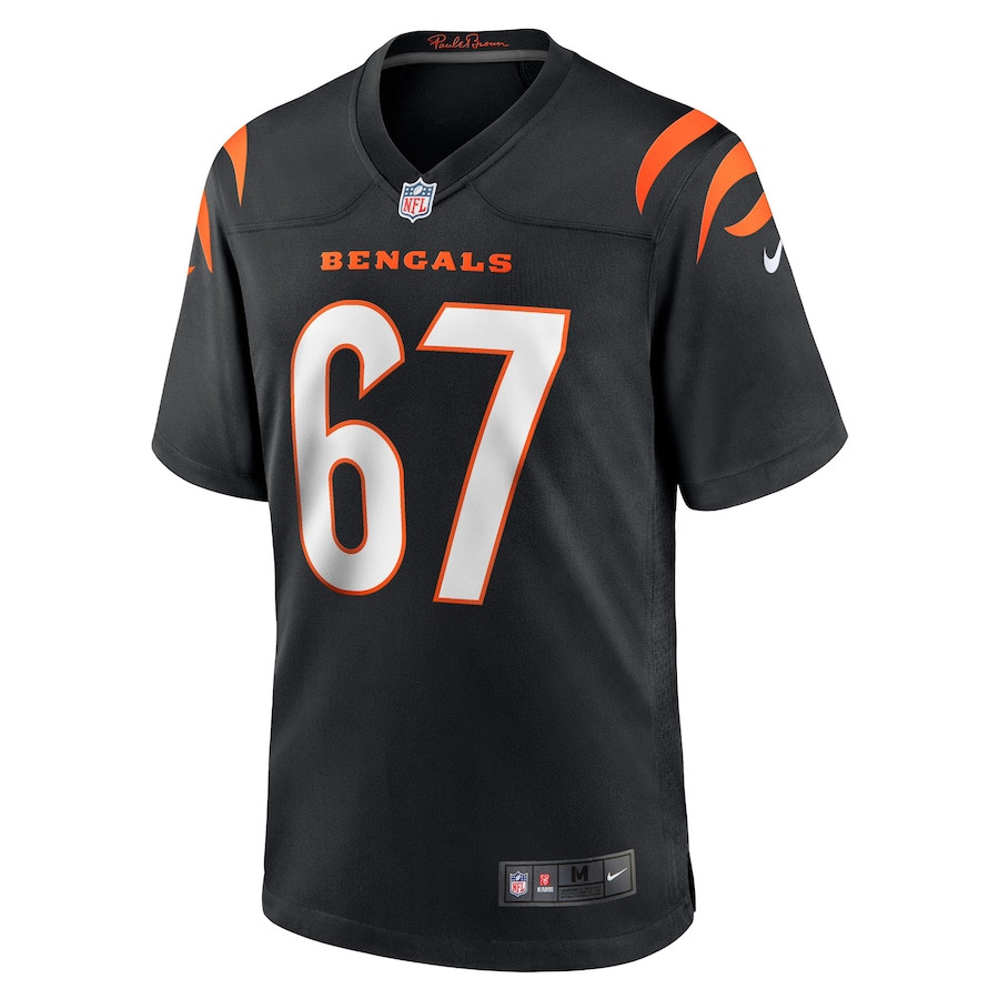 Alternative view of Cordell Volson 67 Cincinnati Bengals Team Game Men Jersey - Black JS9298 nicesnker