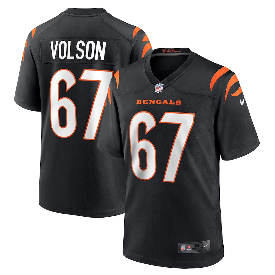 Cordell Volson 67 Cincinnati Bengals Team Game Men Jersey - Black JS9298 nicesnker