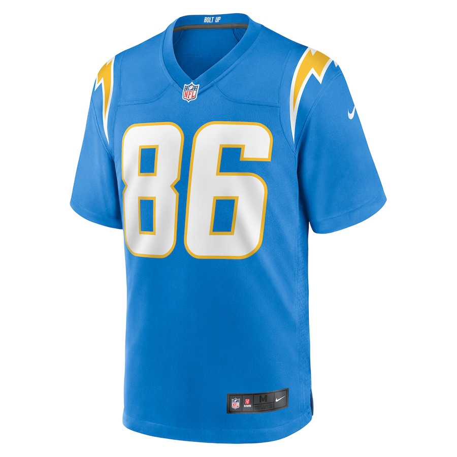Alternative view of Cornelius Johnson 86 Los Angeles Chargers Team Game Men Jersey - Powder Blue JS6708 nicesnker