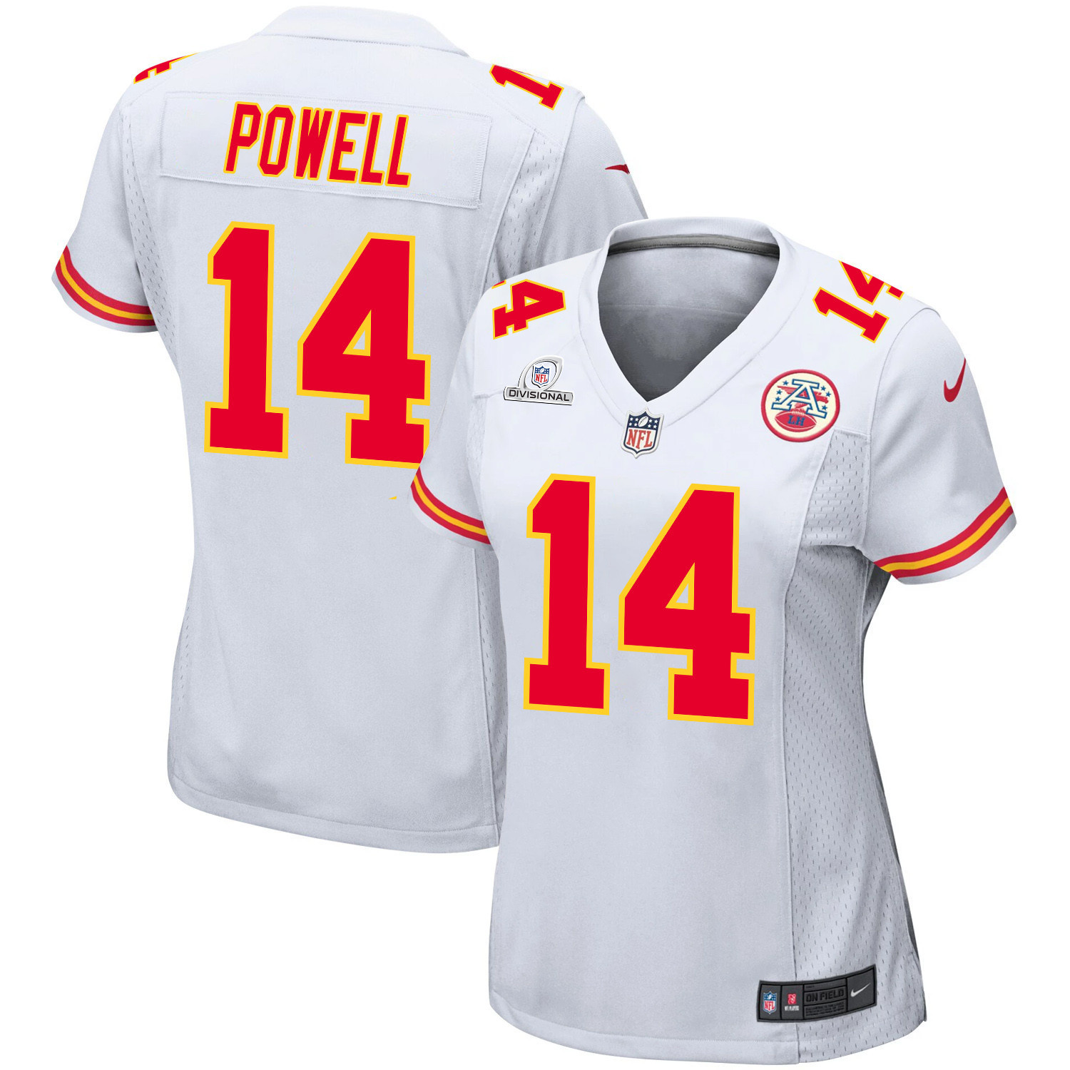 Cornell Powell 14 Kansas City Chiefs Super Bowl LVIII Patch Game Women Jersey - White JS6206 nicesnker