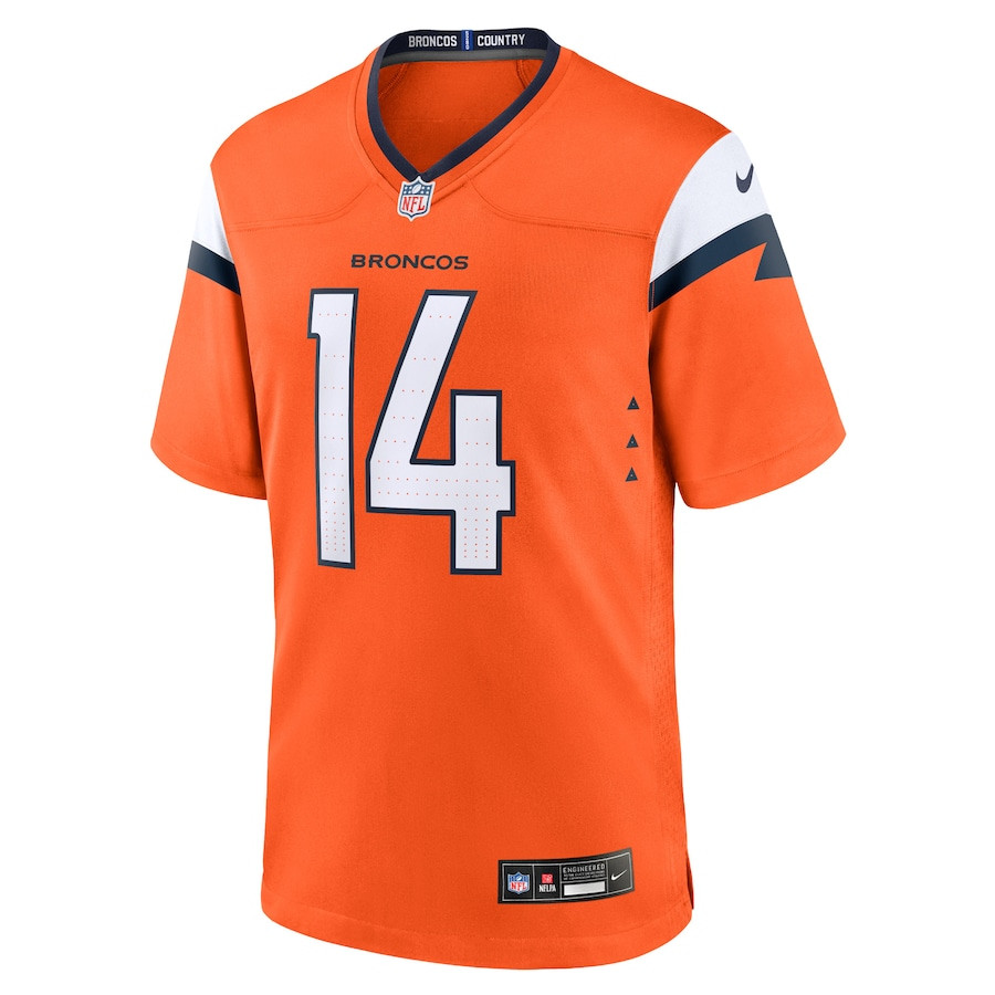 Alternative view of Courtland Sutton 14 Denver Broncos Game Men Jersey - Orange JS6029 nicesnker
