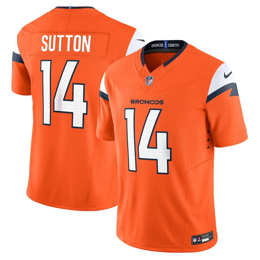Courtland Sutton 14 Denver Broncos Vapor F.U.S.E. Limited Men Jersey - Orange JS7508 nicesnker