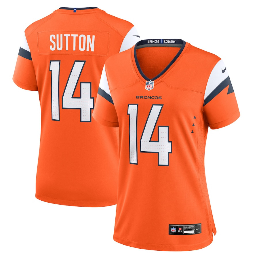 Courtland Sutton 14 Denver Broncos Women Game Jersey - Orange JS4424 nicesnker