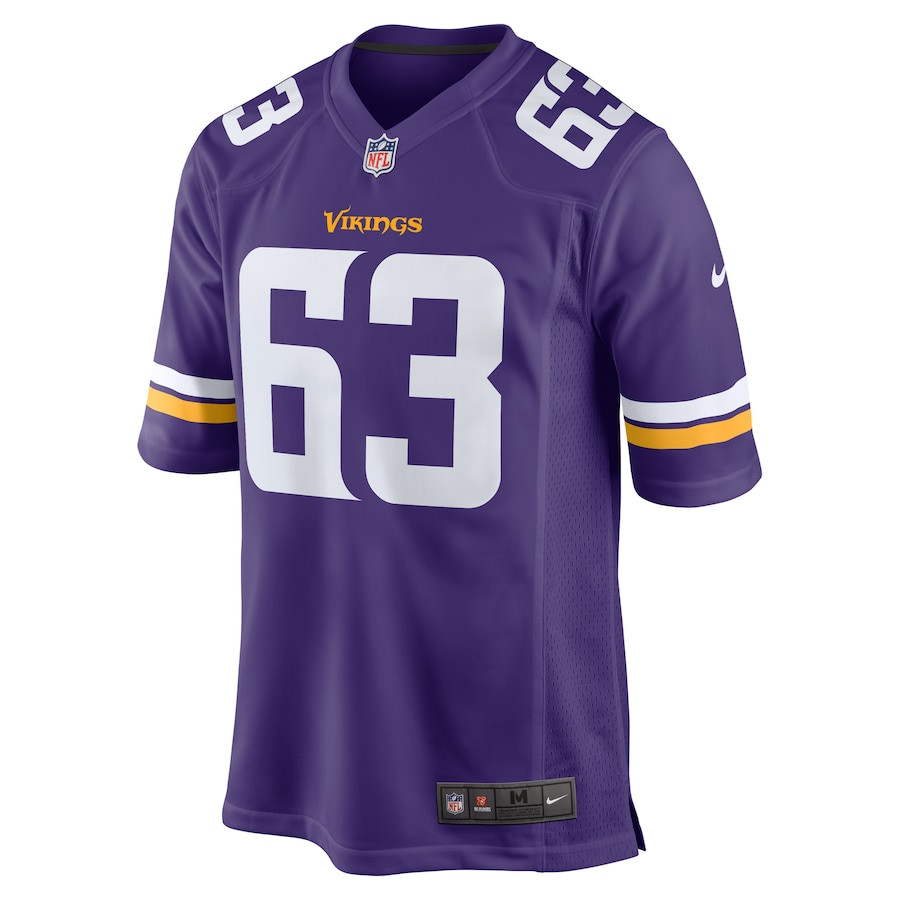 Alternative view of Coy Cronk 63 Minnesota Vikings Team Game Men Jersey - Purple JS9530 nicesnker