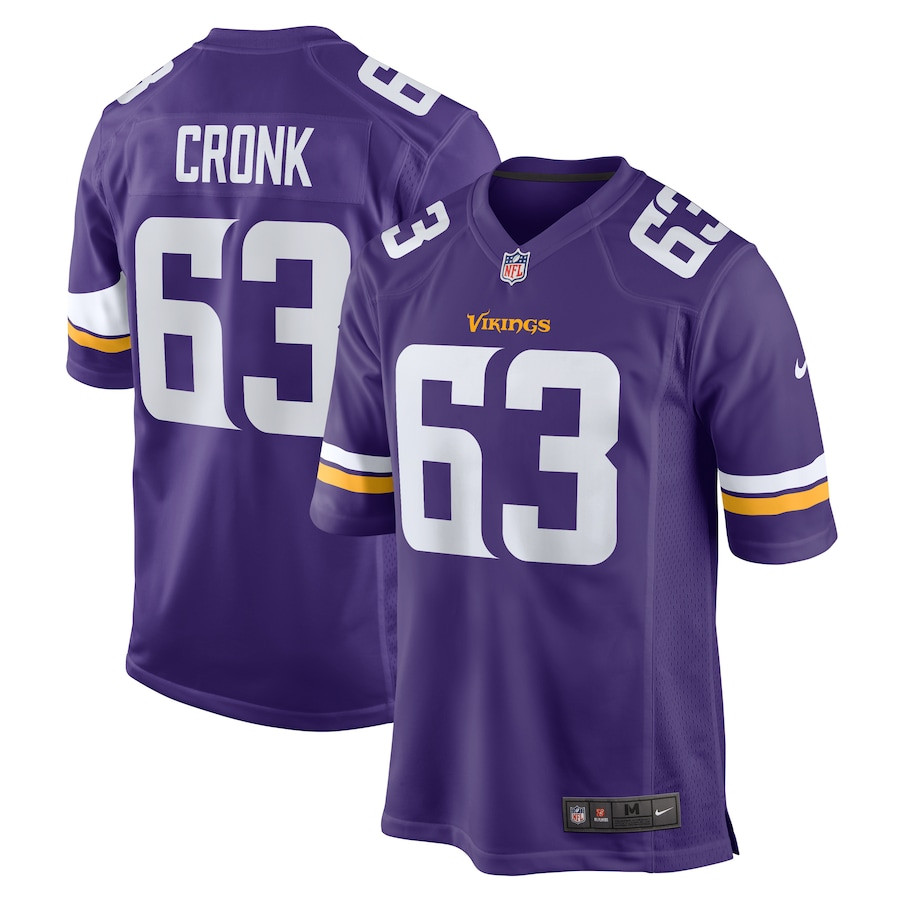 Coy Cronk 63 Minnesota Vikings Team Game Men Jersey - Purple JS9530 nicesnker