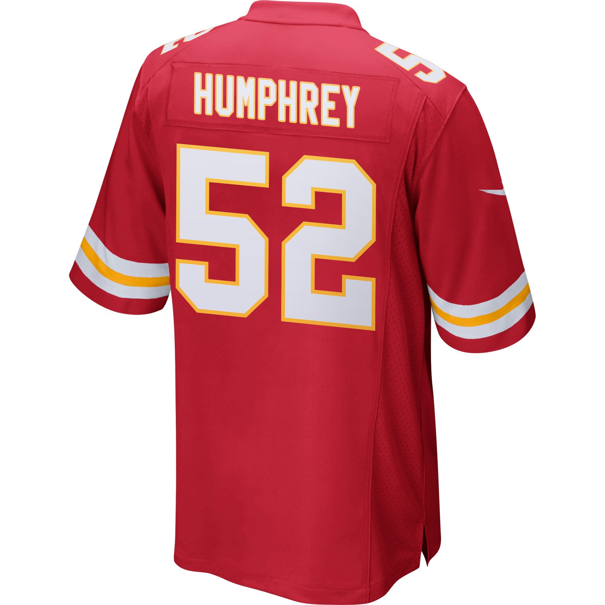 Alternative view of Creed Humphrey 52 Kansas City Chiefs Super Bowl LIX Champions Patch 'New Orleans - Where Legends Are Made' EMBROIDERED Game Men Jersey - Red JS7474 nicesnker