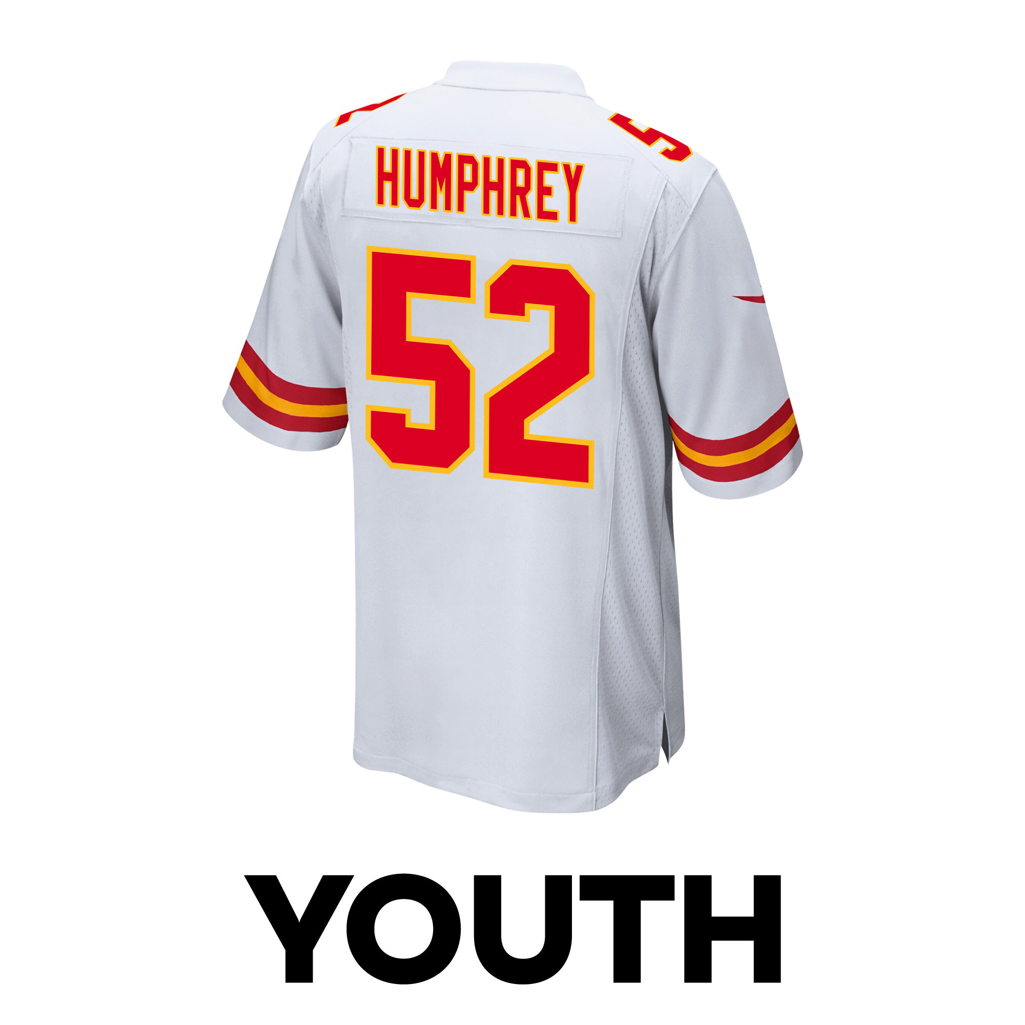 Creed Humphrey 52 Kansas City Chiefs Super Bowl LVIII Champions 4 Stars Patch Game YOUTH Jersey - White JS7690 nicesnker - Image 3
