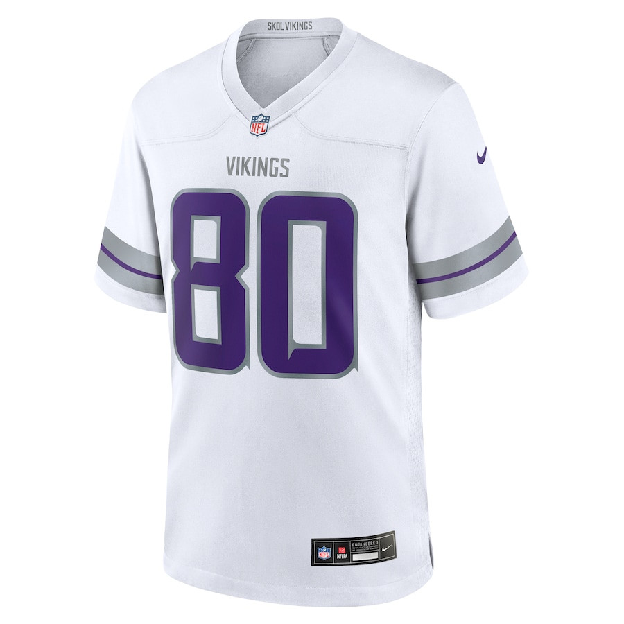Alternative view of Cris Carter 80 Minnesota Vikings Alternate Retired Player Game Men Jersey - White JS2855 nicesnker