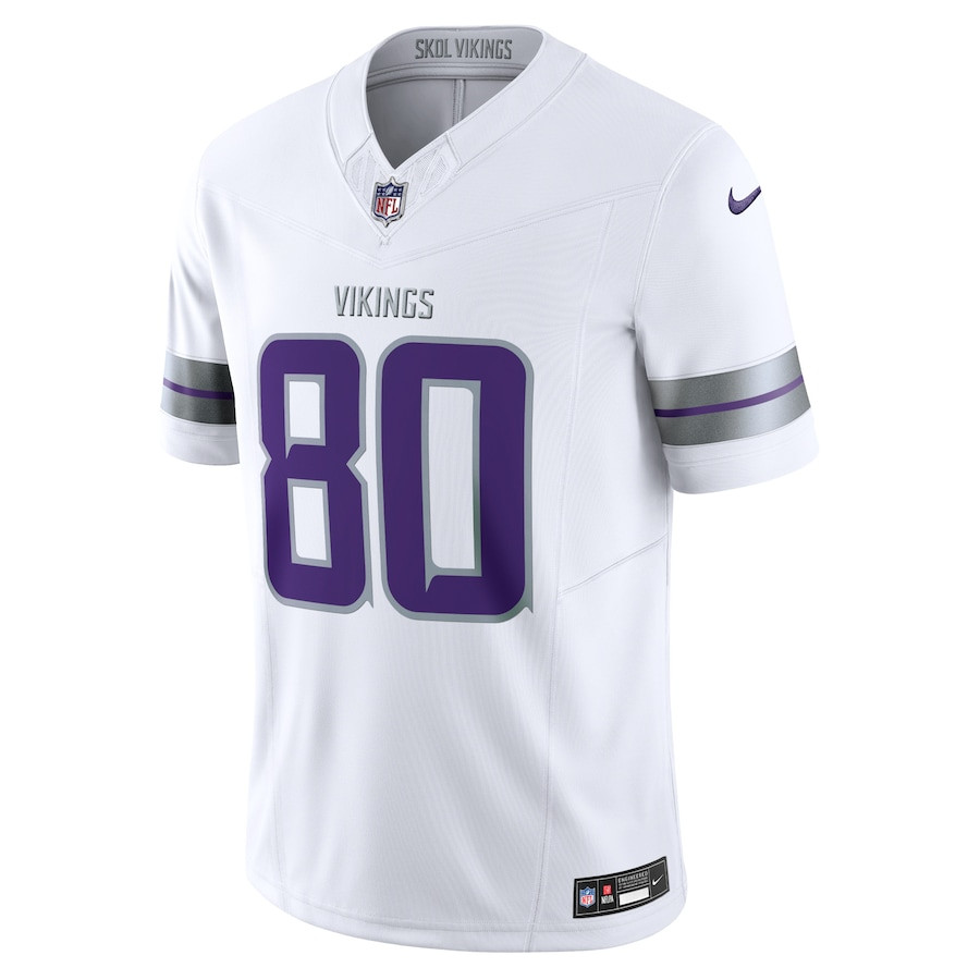 Alternative view of Cris Carter 80 Minnesota Vikings Alternate Vapor F.U.S.E. Limited Men Jersey - White JS5768 nicesnker