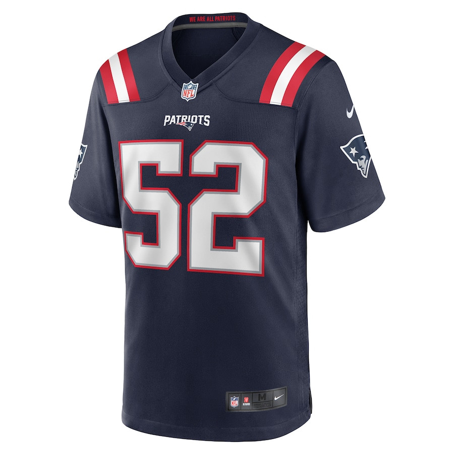 Alternative view of Curtis Jacobs 52 New England Patriots Team Game Men Jersey - Navy JS3971 nicesnker