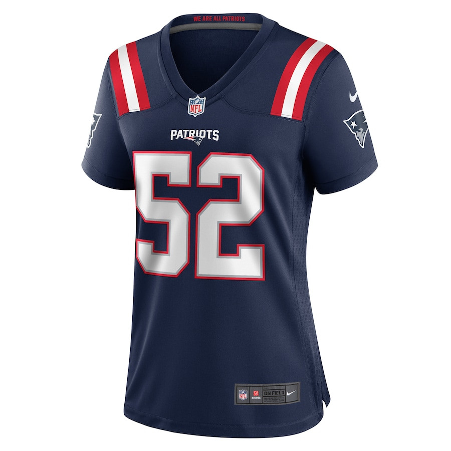 Alternative view of Curtis Jacobs 52 New England Patriots Women's Team Game Jersey - Navy JS9208 nicesnker