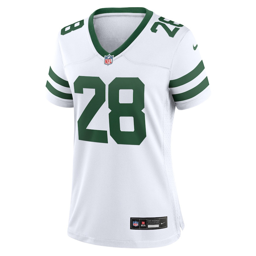 Alternative view of Curtis Martin 28 New York Jets Game Jersey Retired Player - Women, White JS8866 nicesnker