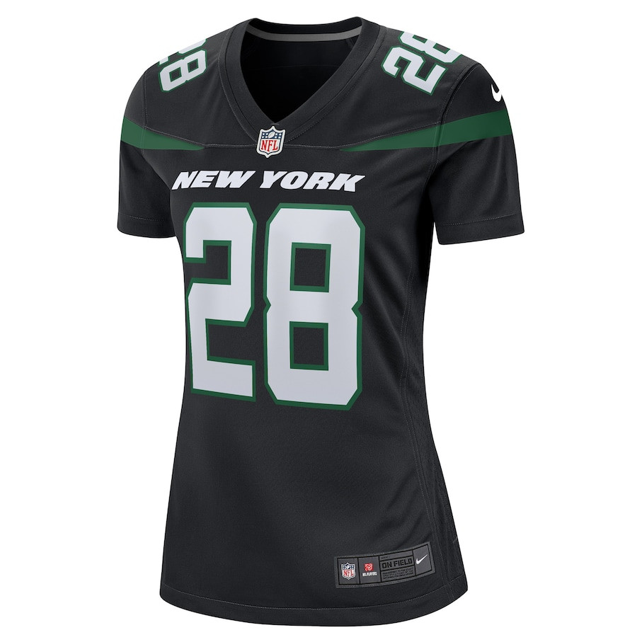 Alternative view of Curtis Martin 28 New York Jets Women Retired Jersey - Black JS4725 nicesnker