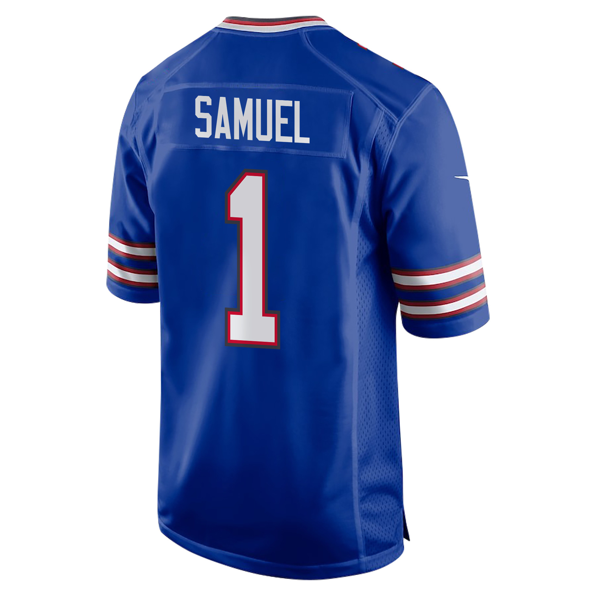 Alternative view of Curtis Samuel 1 Buffalo Bills Super Bowl LIX Champions Patch Game Men Jersey - Royal JS2480 nicesnker