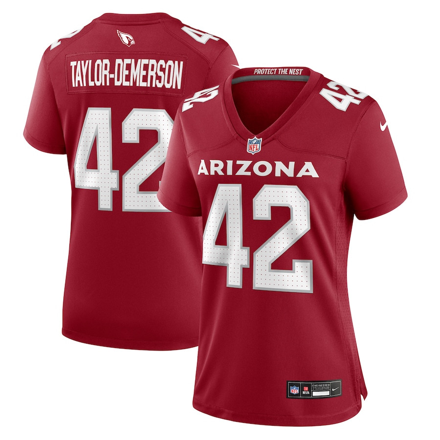 Dadrion Taylor-Demerson 42 Arizona Cardinals Women's Game Jersey - Cardinal JS9349 nicesnker