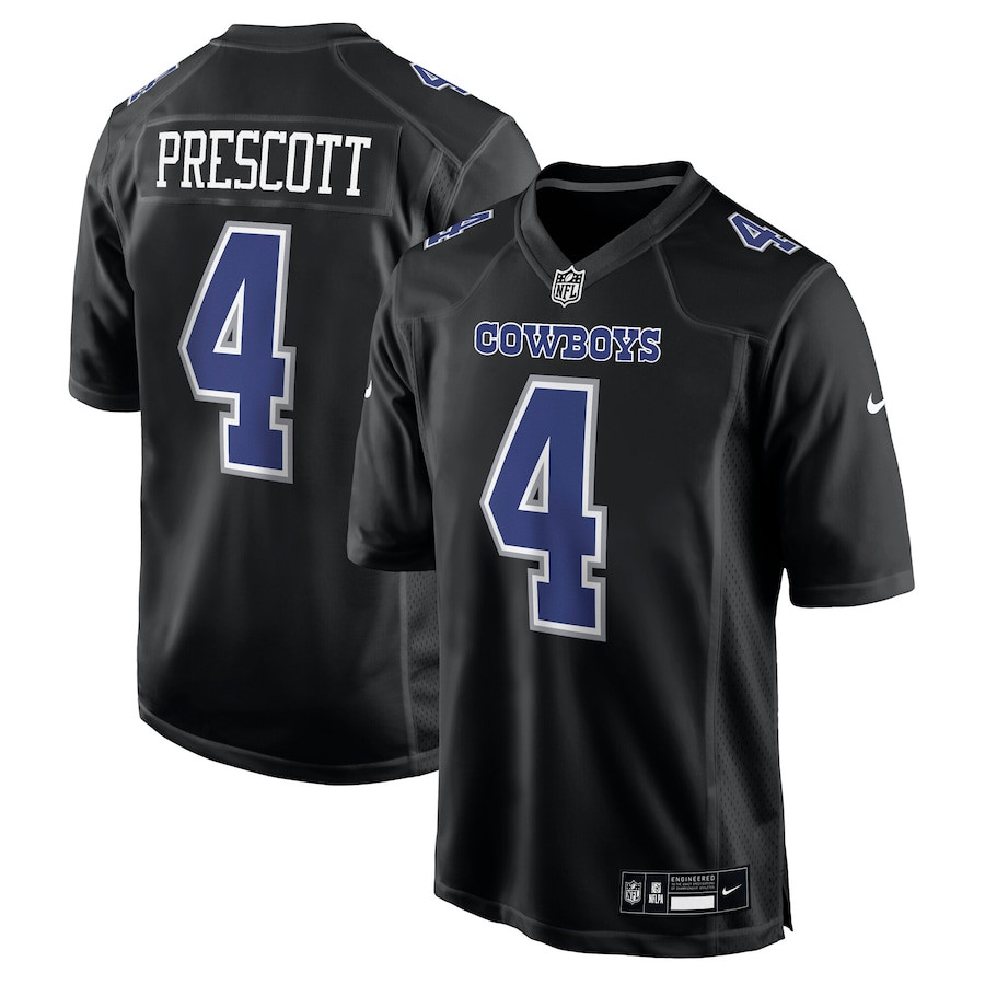 Dak Prescott 4 Dallas Cowboys Fashion Game Men Jersey - Carbon Black JS5353 nicesnker