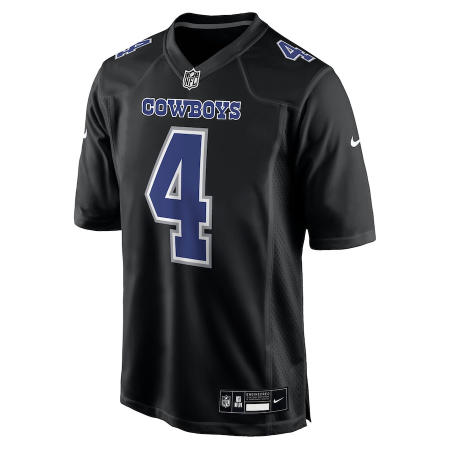 Alternative view of Dak Prescott 4 Dallas Cowboys Fashion Game Men Jersey - Carbon Black JS5353 nicesnker