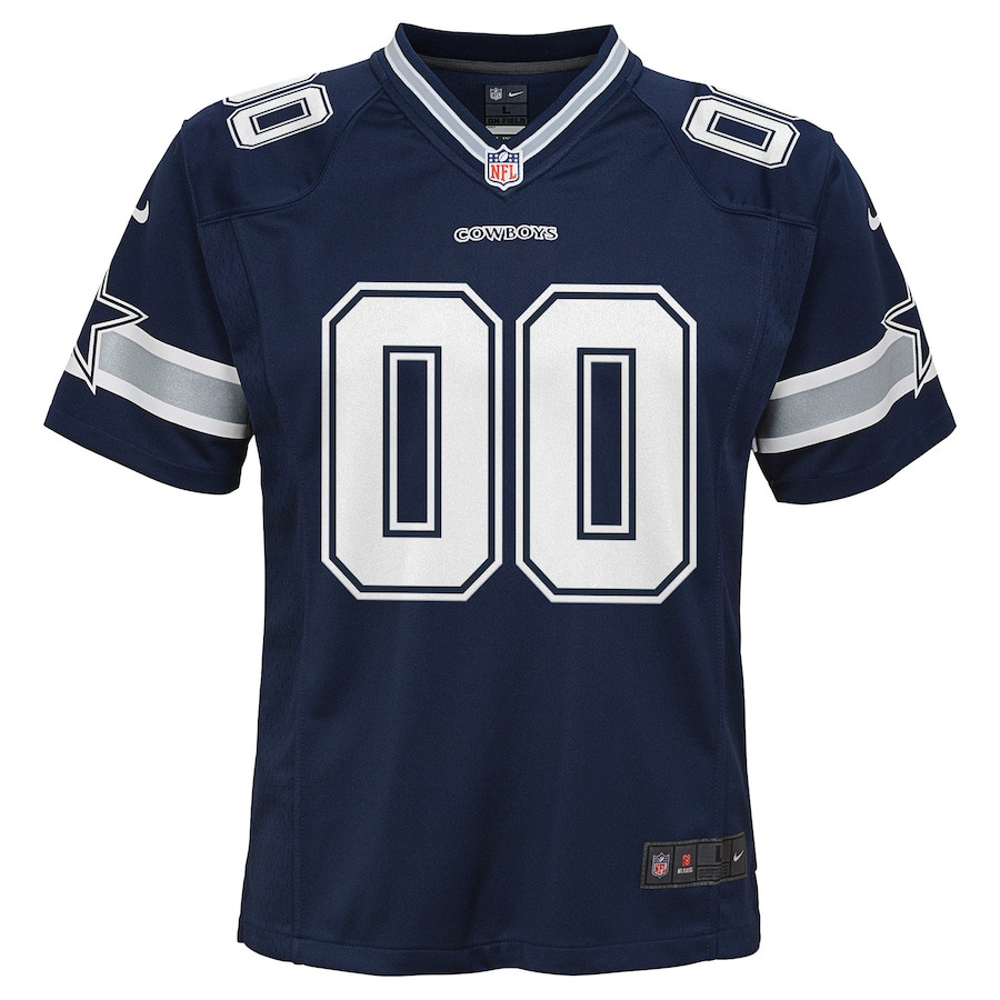 Alternative view of Dallas Cowboys YOUTH Custom Game Jersey - Navy JS4590 nicesnker