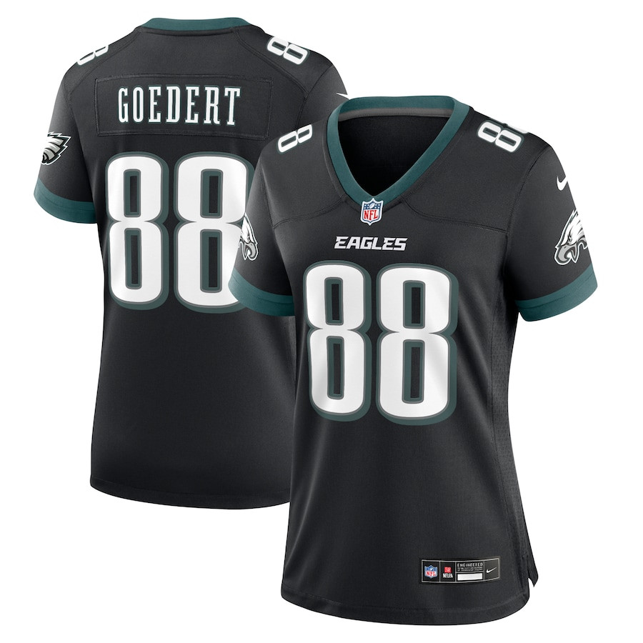 Dallas Goedert 88 Philadelphia Eagles Alternate Game Women Jersey - Black JS6660 nicesnker