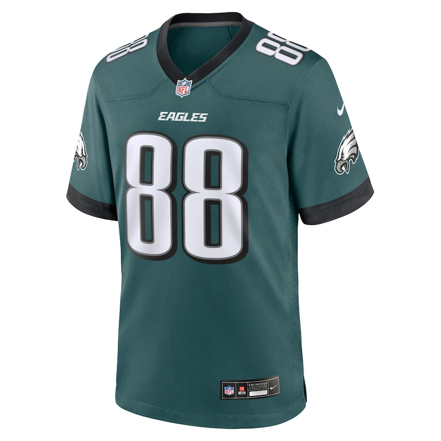 Alternative view of Dallas Goedert 88 Philadelphia Eagles Team Game Men Jersey - Midnight Green JS1876 nicesnker