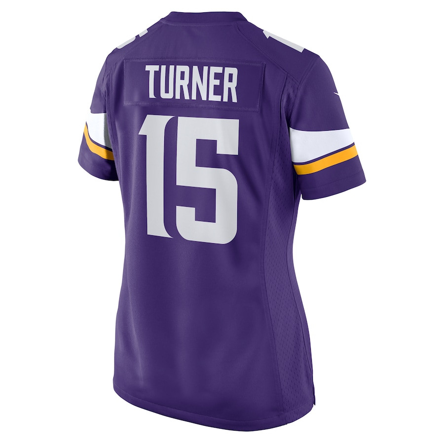 Dallas Turner 15 Minnesota Vikings Women's Game Jersey - Purple JS9355 nicesnker - Image 3