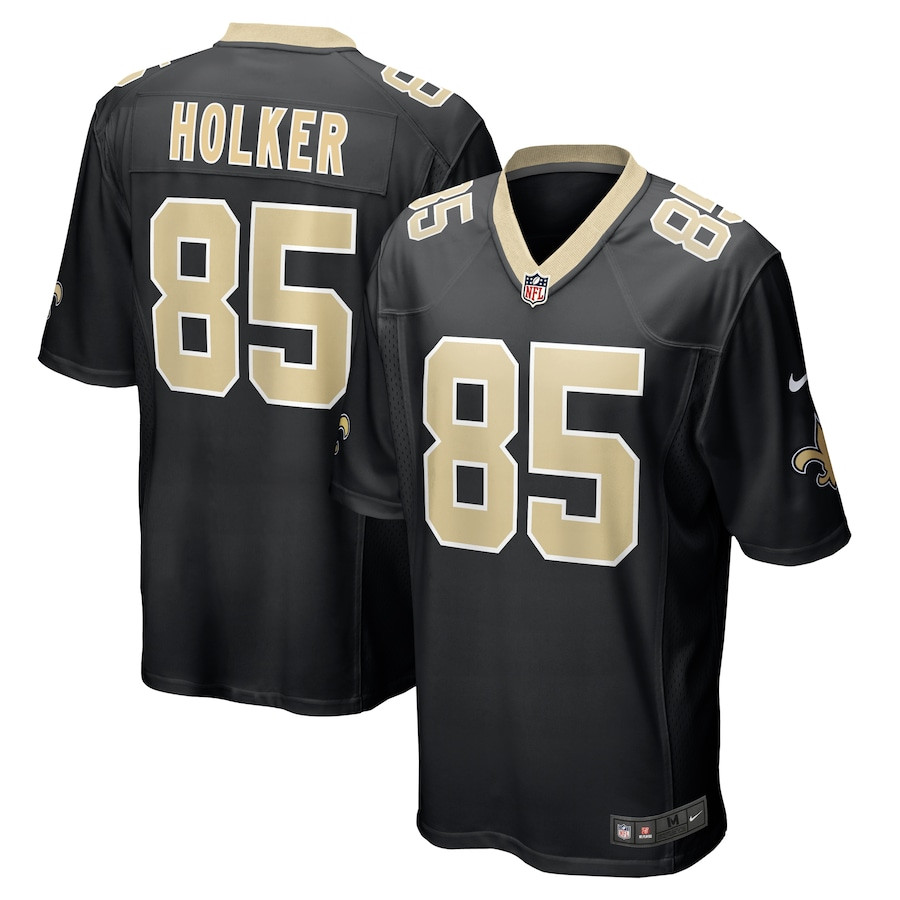Dallin Holker 85 New Orleans Saints Game Men Jersey - Black JS8885 nicesnker