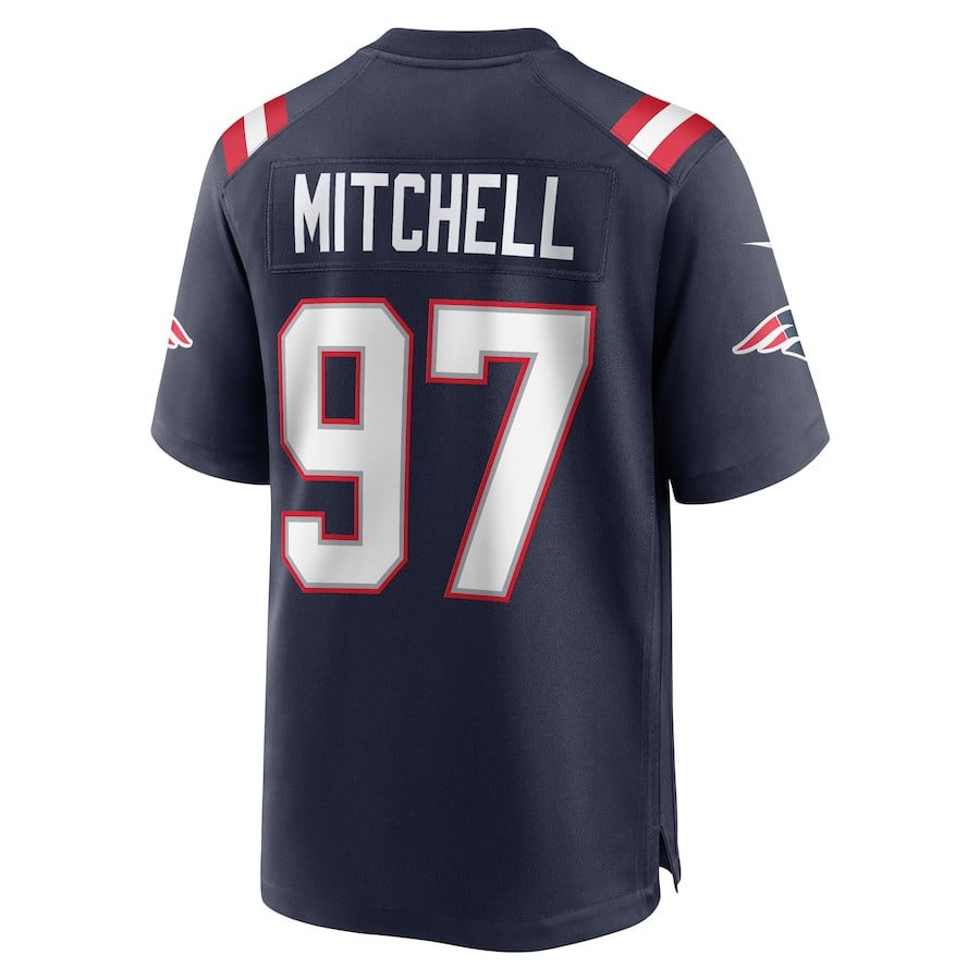 DaMarcus Mitchell 97 New England Patriots Game Men Jersey - Navy JS7089 nicesnker - Image 3