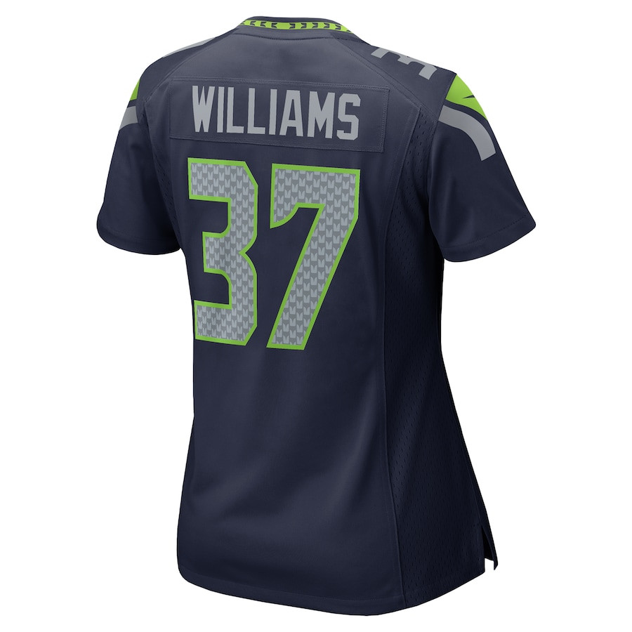 Damarion Williams 37 Seattle Seahawks Women's Game Jersey - Navy JS2224 nicesnker - Image 3