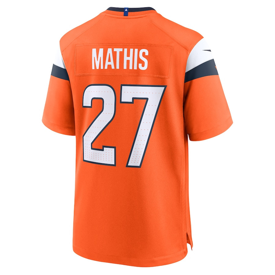Damarri Mathis 27 Denver Broncos Team Game Men Jersey - Orange JS4146 nicesnker - Image 3