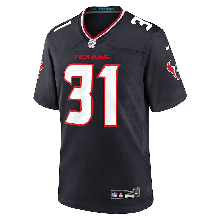 Alternative view of Dameon Pierce 31 Houston Texans Game Jersey - Men, Navy JS7886 nicesnker