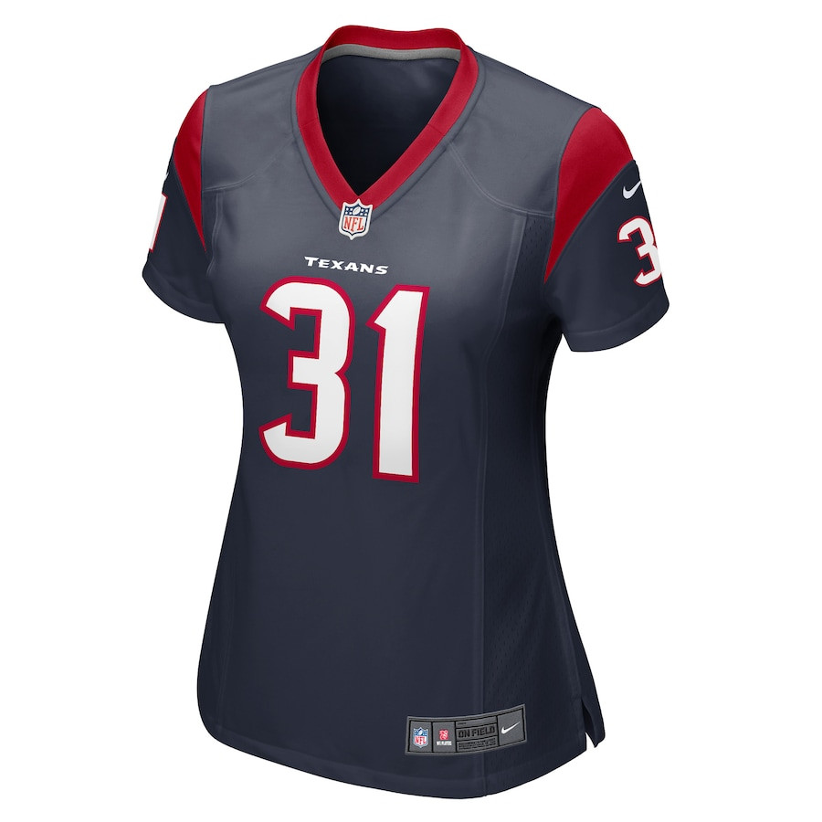 Alternative view of Dameon Pierce 31 Houston Texans Women Game Jersey - Navy JS5675 nicesnker
