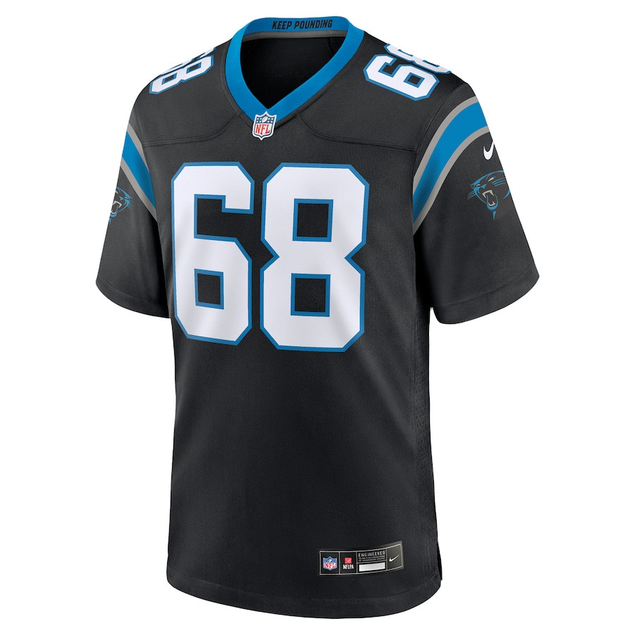 Alternative view of Damien Lewis 68 Carolina Panthers Game Men Jersey - Black JS8780 nicesnker