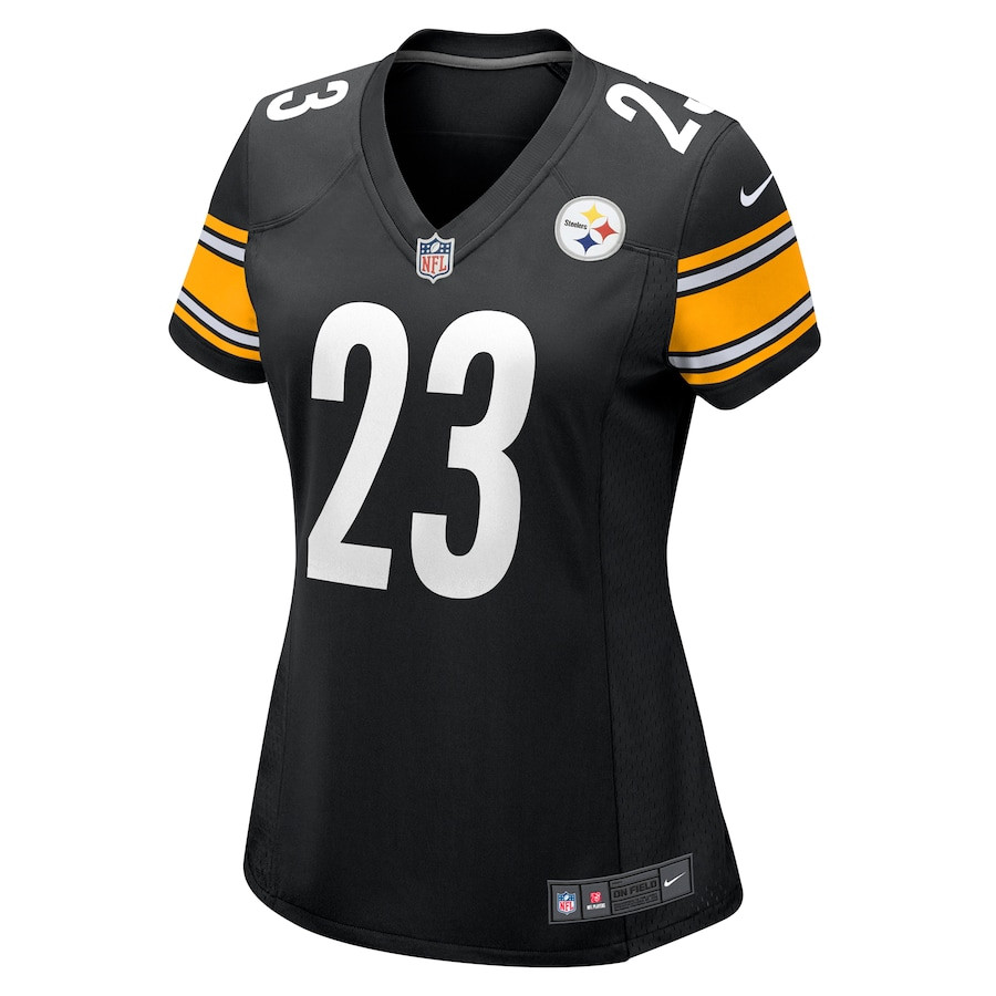 Alternative view of Damontae Kazee 23 Pittsburgh Steelers Women Game Jersey - Black JS5660 nicesnker
