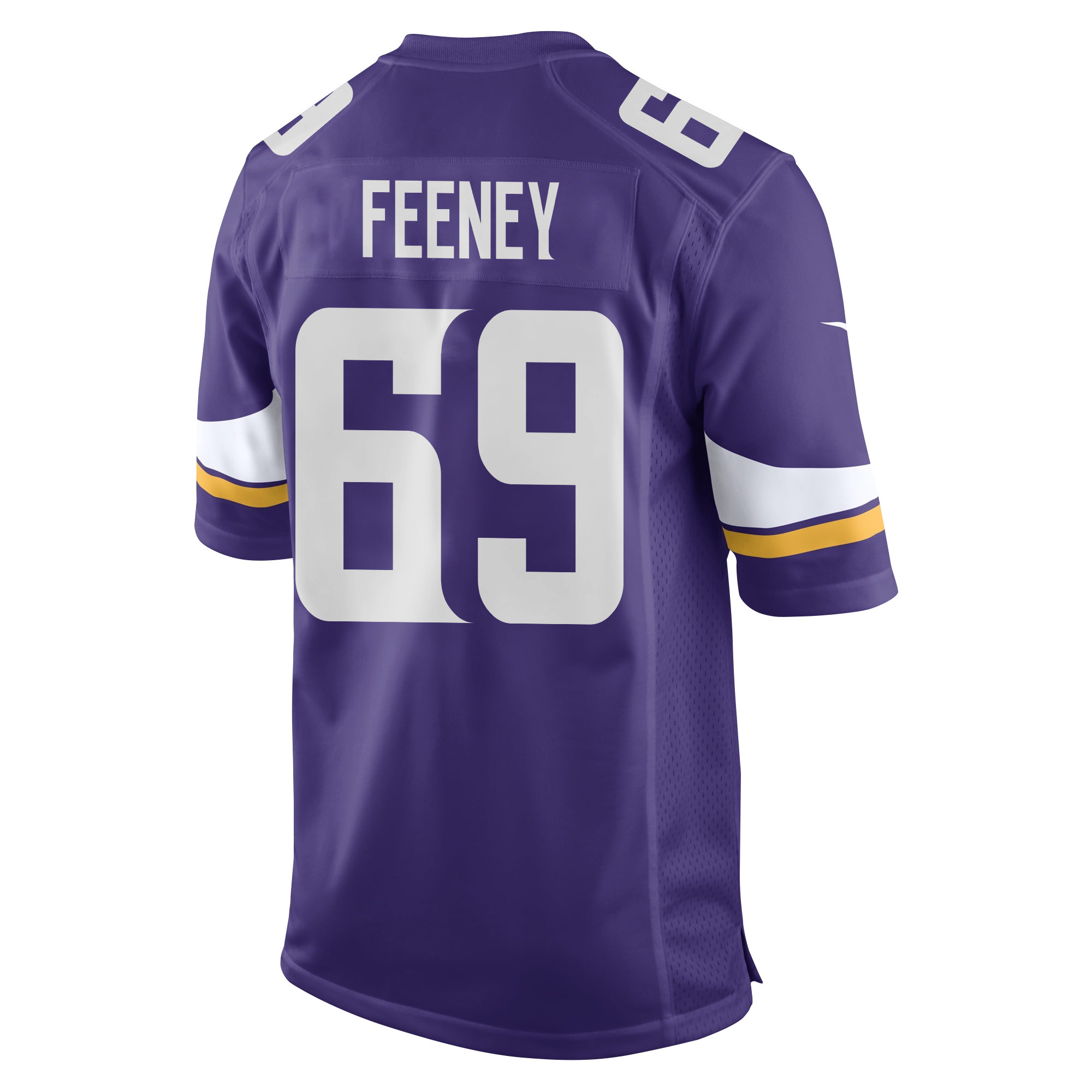 Alternative view of Dan Feeney 69 Minnesota Vikings Super Bowl LIX New Orleans Patch Game Men Jersey - Purple JS2004 nicesnker
