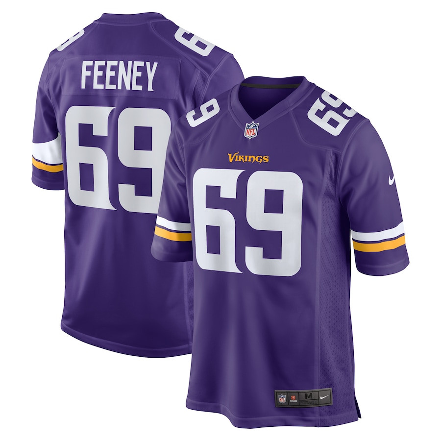 Dan Feeney 69 Minnesota Vikings Team Game Men Jersey - Purple JS9406 nicesnker