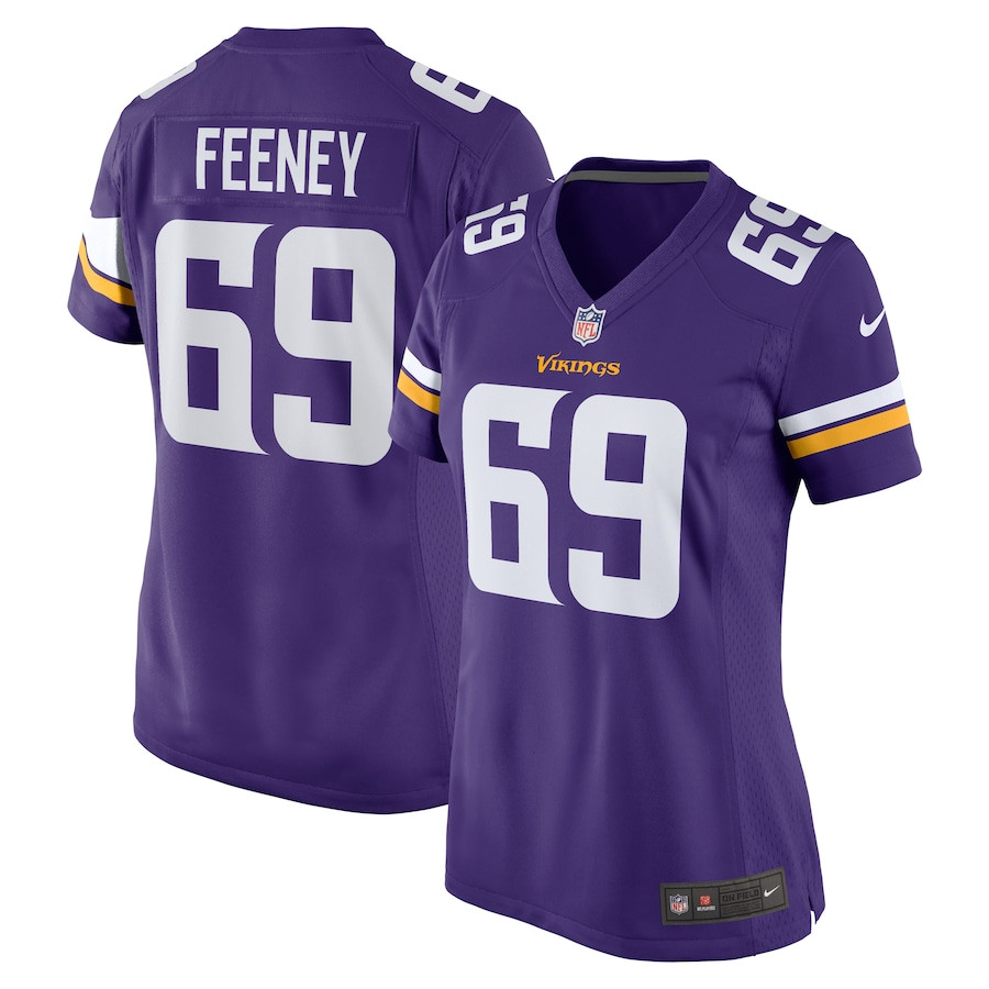 Dan Feeney 69 Minnesota Vikings Team Game Women Jersey - Purple JS1241 nicesnker