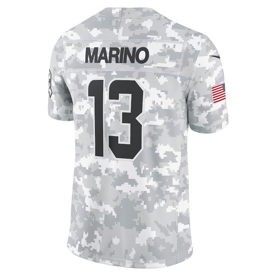 Dan Marino 13 Miami Dolphins 2024 Salute to Service Retired Player Limited Men Jersey - Arctic Camo JS9730 nicesnker - Image 3