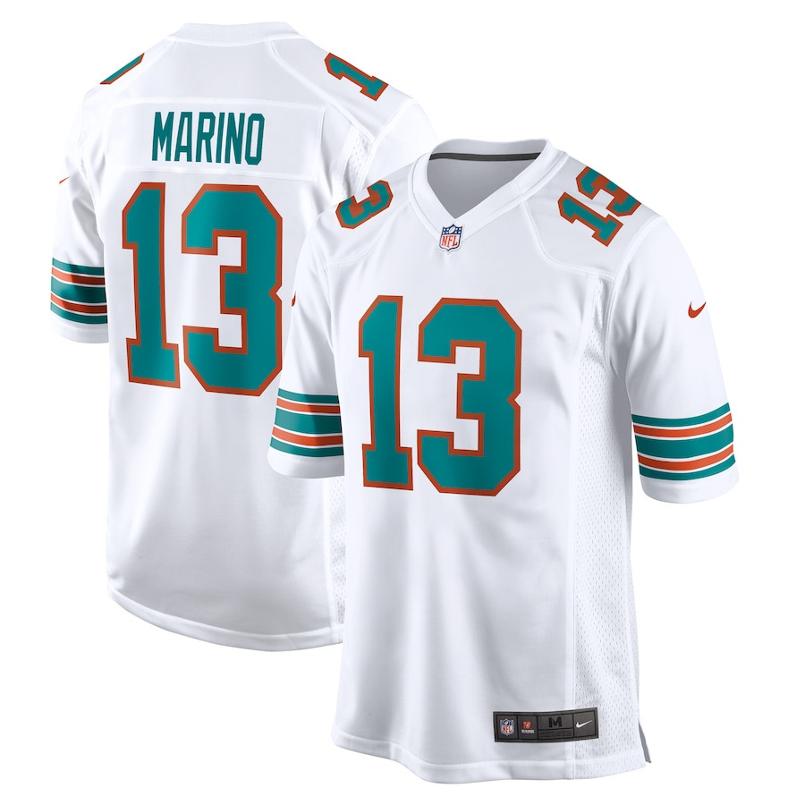 Dan Marino 13 Miami Dolphins Men Retired Jersey - White JS8599 nicesnker