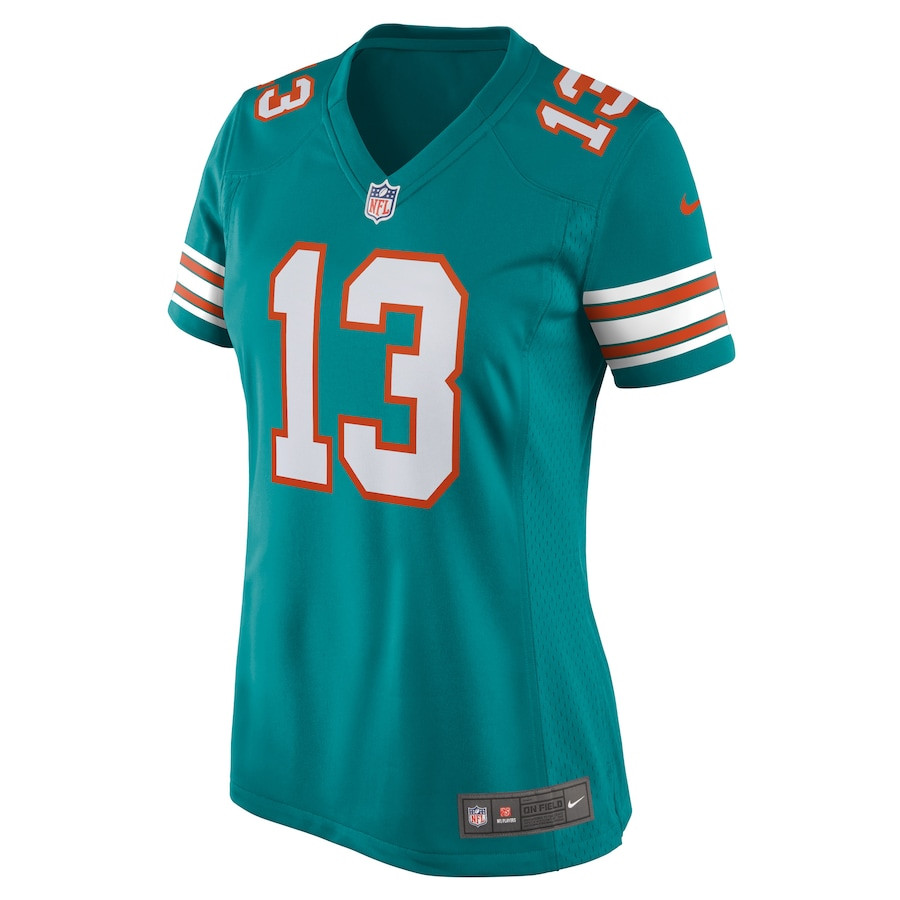 Alternative view of Dan Marino 13 Miami Dolphins Women Retired Jersey - Aqua JS7463 nicesnker