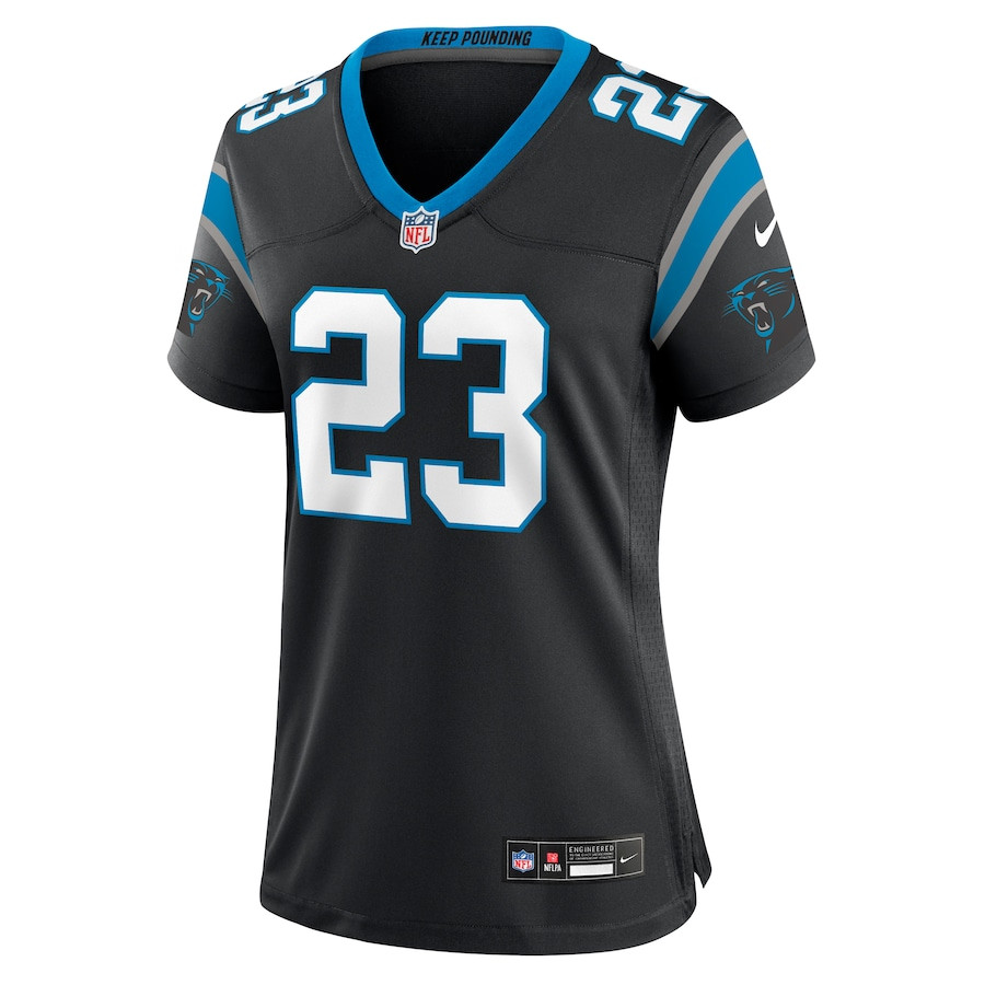 Alternative view of Dane Jackson 23 Carolina Panthers Women's Game Jersey - Black JS7067 nicesnker
