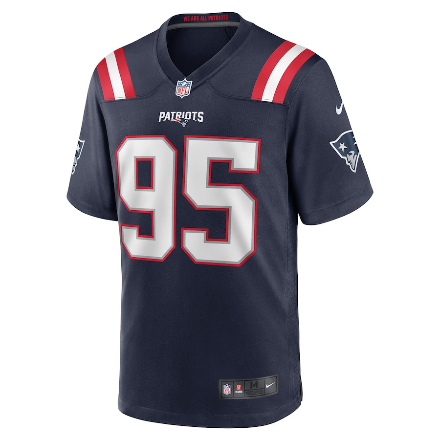 Alternative view of Daniel Ekuale 95 New England Patriots Game Men Jersey - Navy JS9359 nicesnker