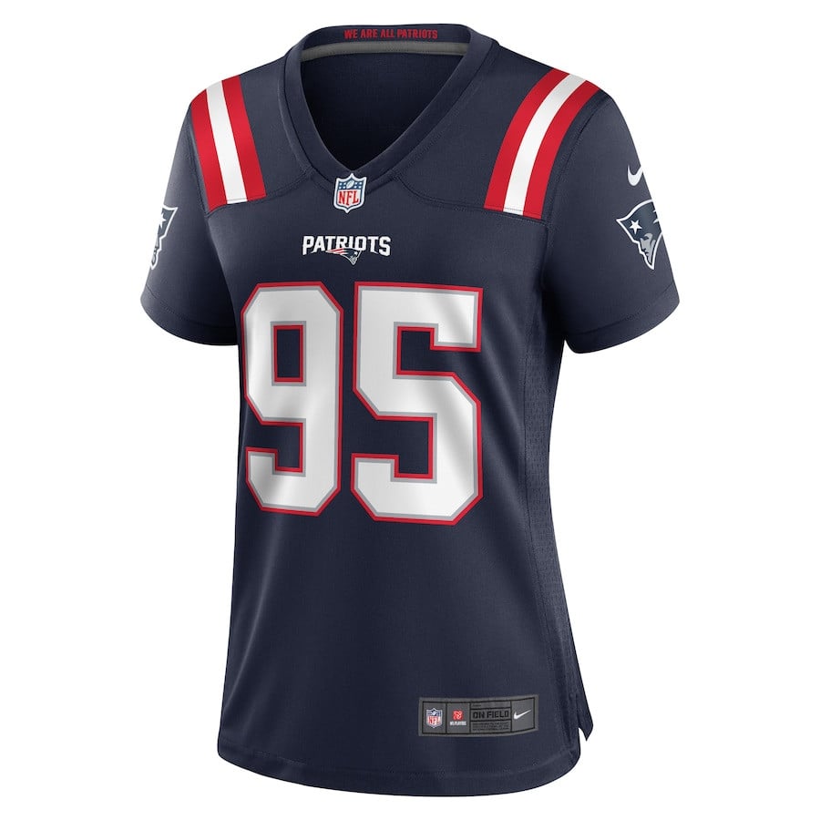 Alternative view of Daniel Ekuale 95 New England Patriots Women Game Jersey - Navy JS3442 nicesnker