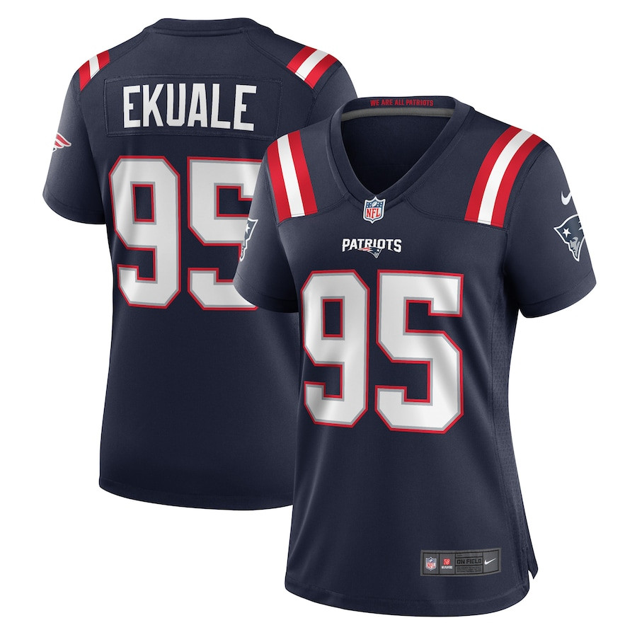 Daniel Ekuale 95 New England Patriots Women Game Jersey - Navy JS3442 nicesnker