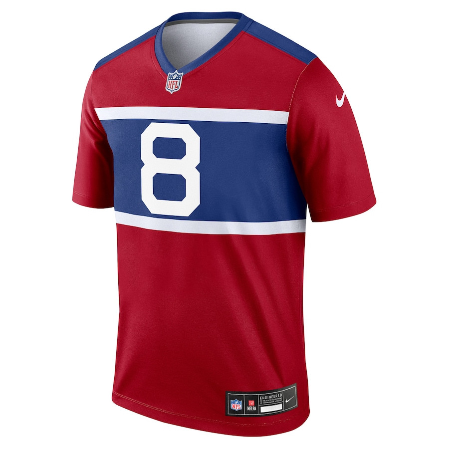Alternative view of Daniel Jones 8 New York Giants Alternate Legend Player Men Jersey - Century Red JS5475 nicesnker