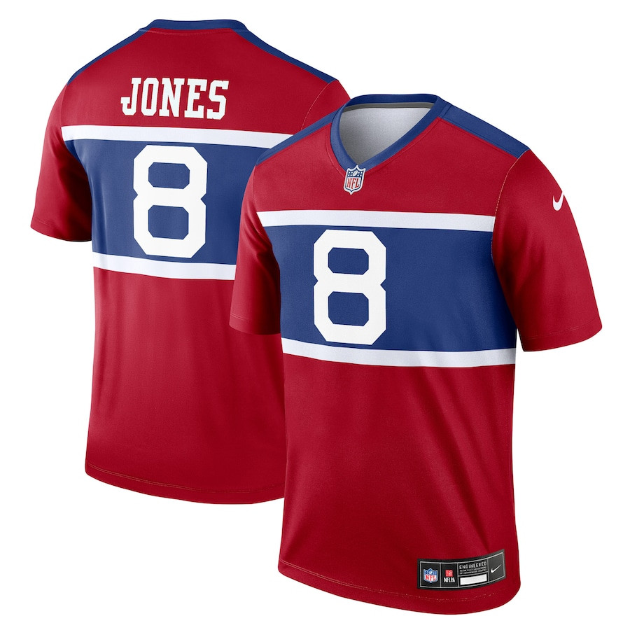 Daniel Jones 8 New York Giants Alternate Legend Player Men Jersey - Century Red JS5475 nicesnker